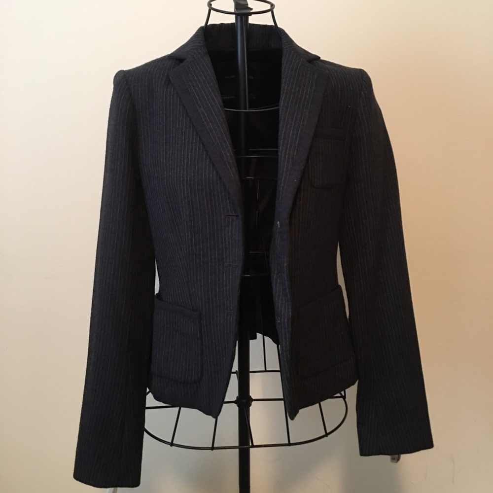 Club Monaco gray stripe  wool jacket